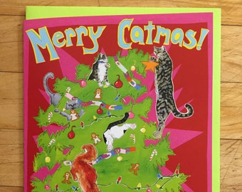 Merry Catmas Holiday Card