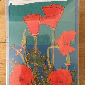 Poppies Boxed Blank Note Cards - Etsy