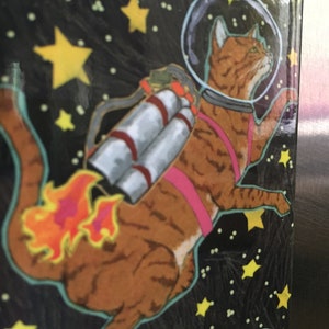 Astro Cat Refrigerator Magnet image 3