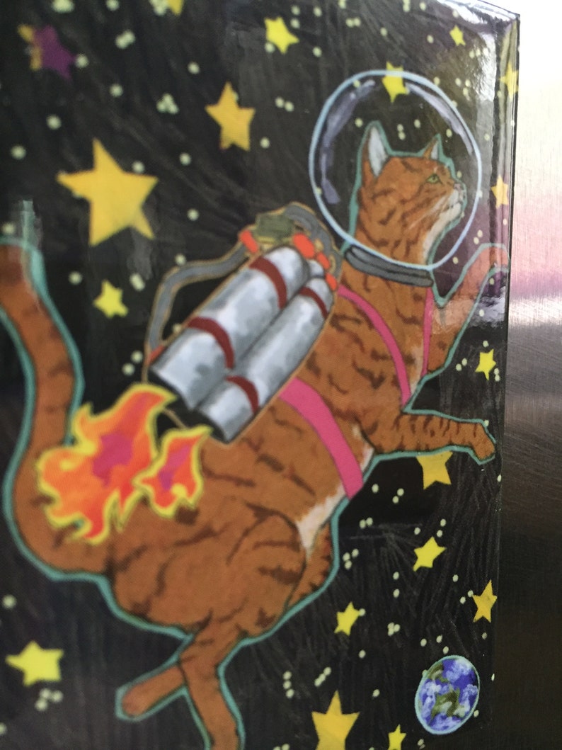 Astro Cat Refrigerator Magnet image 3