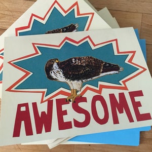 Superbes cartes de correspondance vierges en boîte Hawk
