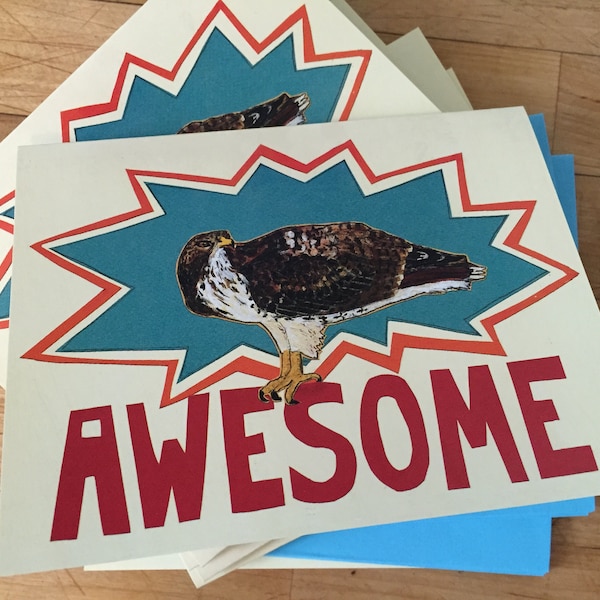 Awesome Hawk Boxed Blank Note Cards