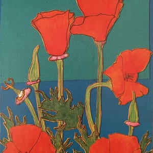 Poppies Boxed Blank Note Cards - Etsy