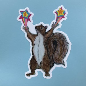 Sticker magische eekhoorn