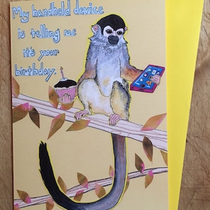 Handheld Device Birthday Card