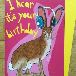 Hare Birthday Card
