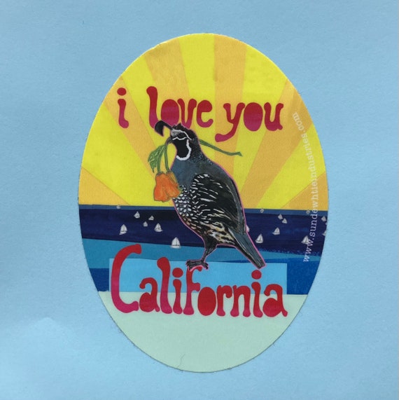 I Love California Sticker - Etsy