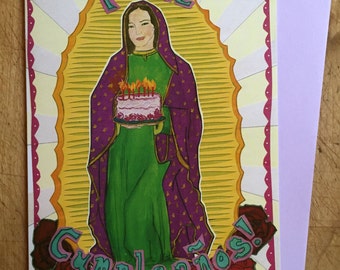 Virgin de Guadalupe Birthday Card