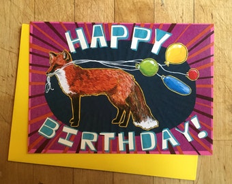 Foxy Birthday Card