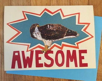 Awsome Hawk Greeting Card