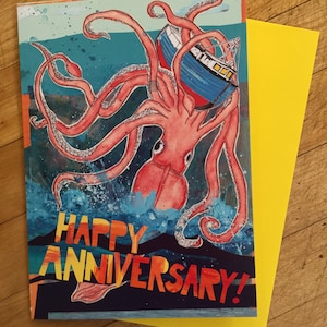 Squid Anniversary Card