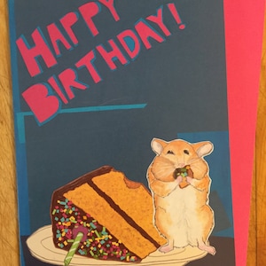 Hamster Birthday Card