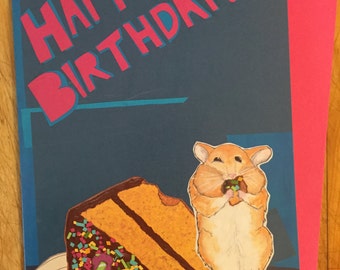 Hamster Birthday Card