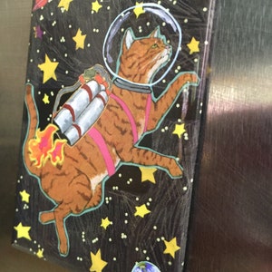 Astro Cat Refrigerator Magnet image 2