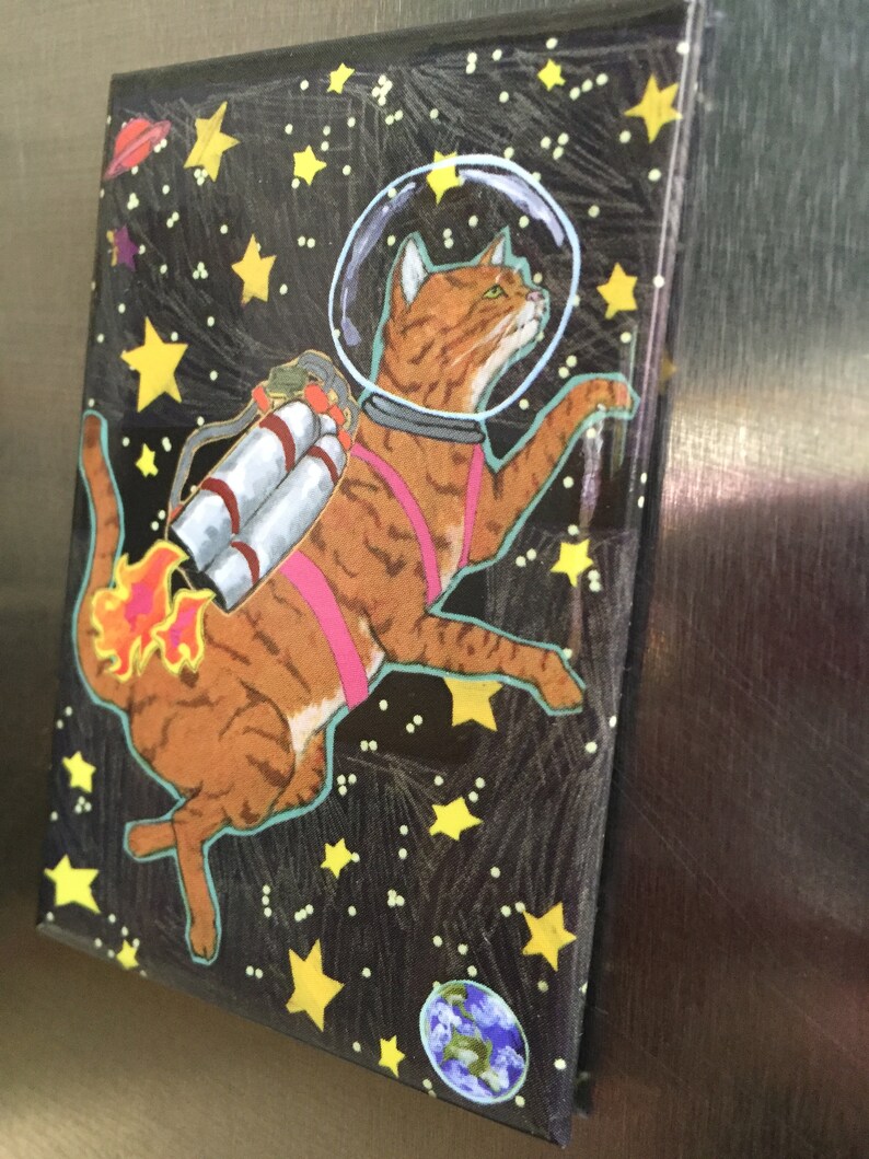 Astro Cat Refrigerator Magnet image 2