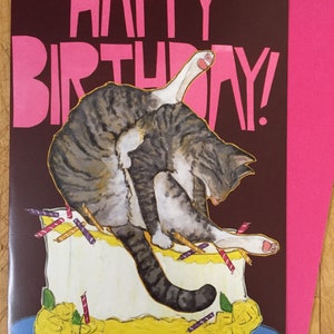 ¡Tarjeta de cumpleaños del gato malo!