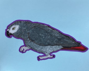 Grey Parrot Sticker!