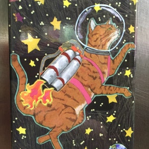 Astro Cat Refrigerator Magnet image 1