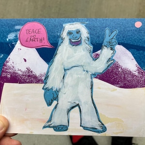 Boîte de cartes yéti de la paix