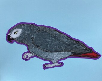Grey Parrot Sticker