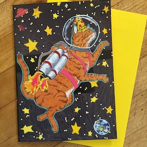 Biglietto d'auguri per il compleanno di Astrogatto