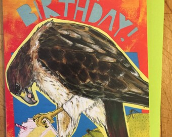 Red Tail Hawk Birthday Card