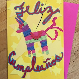 Pinata Cumpleanos Birthday Card