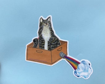Cat in a Box Aufkleber