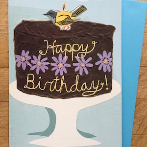 Carte de gâteau d'anniversaire
