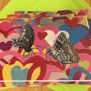 Hearts and Butterflies Boxed Blank Note Cards