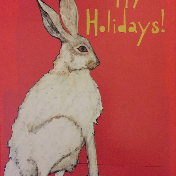 Boxed Rabbit Christmas Cards - Etsy