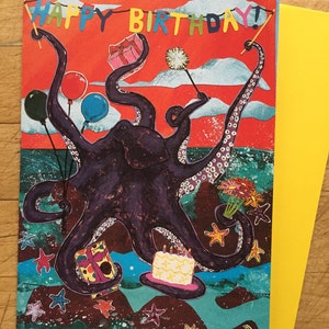 Octopus Birthday Card