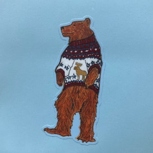 Adesivo Urso Suéter