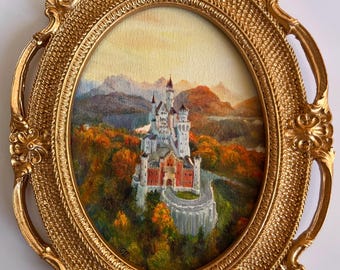 Neuschwanstein Castle_Germany_Original oil painting