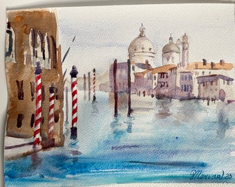 Venice. The original Grand Canal_Aquarelle