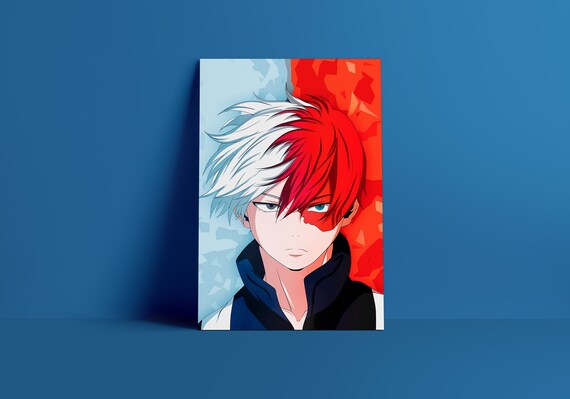 TODOROKI: My Hero Academia Minimalist Fan Art Poster | Etsy