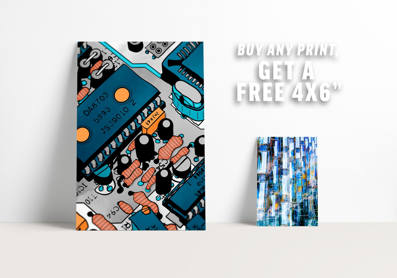 TECH Minimal Drawing Wall Art Poster Etsy