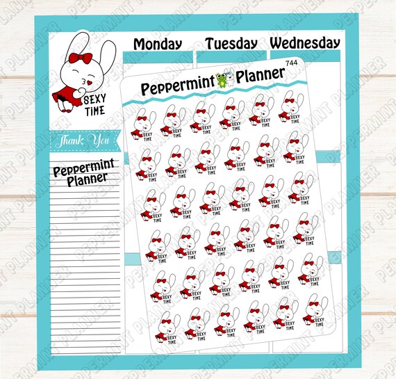 Sexy Time --- Jelly B Being Sexy --- Planner Stickers --- Hand Drawn --- 744