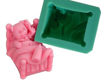 Moule Silicone 3d Bebe Ourson Gateaux Chocolat Porcelaine Fimo Bougie Savonette Moule Silicone 3d Bebe Ourson Gateaux Chocolat Porcelaine Fimo Bougie Savonette