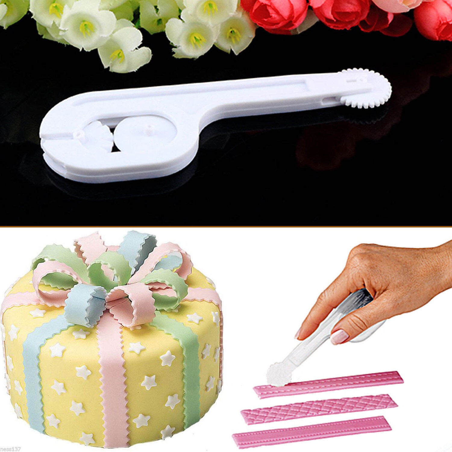 Knife 12 Cm 3 Wheels Removable Sugar And Almond Paste Fondant Etsy
