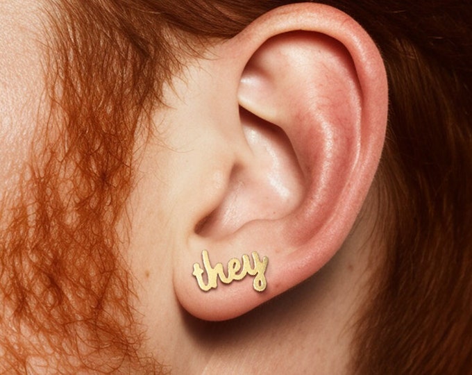Mix-and-Match Pronoun Earrings
