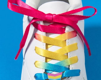 Pansexual Pride Flag Shoelaces