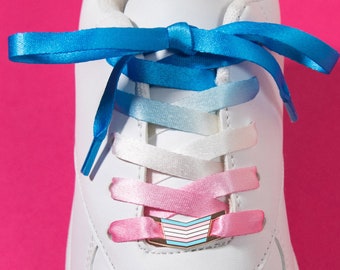 Transgender Pride Flag Shoelaces