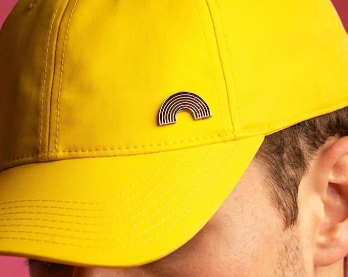 The Black & Gold Rainbow Enamel Pin