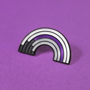 Demisexual Rainbow Pin — Ace Badge Subtle Pride Accessory LGBT Greysexual Demiromantic Acespec Aspec Asexuality Lapel Brooch Enamel Badge