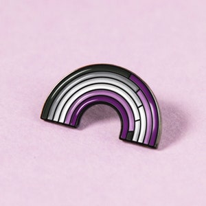 Asexual Rainbow Pin — Ace Badge Subtle Pride Accessory LGBT Greysexual Semisexual Demisexual Acespec Aspec Asexuality Shirt Lapel Brooch