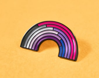The Asexual/Bisexual Enamel Pin