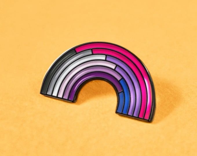 The Asexual/Bisexual Enamel Pin
