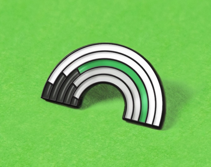 The Demiromantic Rainbow Enamel Pin