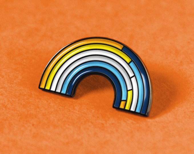 The Sunset Aroace Rainbow Enamel Pin